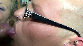 Office Sluts From France Got to Suck Cock in Threesome