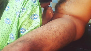 Hot Indian bhabhi in nighty fucked by devar in kitchen