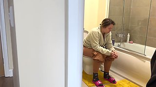 Watching Stepmom Pee in Toilet Compilation