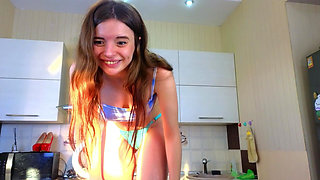 She Couldnt Hold It Alice Wets Herself in Blue Bikini