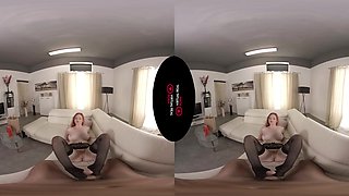 Silk Fetish - Busty Redhead Stockings Pov - Sexlikereal