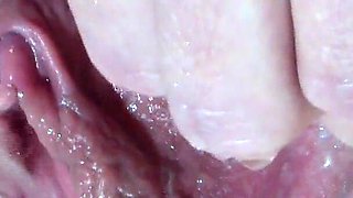 Close Pee with Spread Pussy