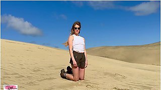 Kinky Girlfriend Taken To Desert And Fucked Her In Open