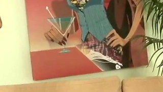 Adorable teen fucked hard on the couch