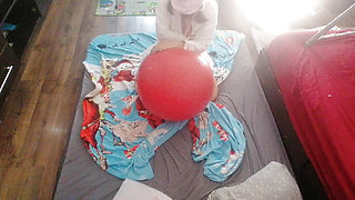 Amateur couple romantic foreplay in the bedroom.