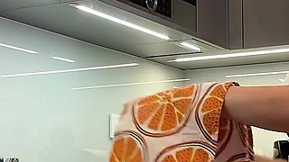 Incredibly Hot All Natural Big Tits Beauty Amateur Housewife at Home Gets Bored and Ignored Flashes Pussy Under Her Skirt