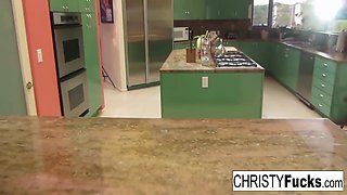 Sexy Plays With Her Amazing Tits And Wet Pussy On The Kitchen Counter 10 Min With Christy Mack