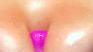 Big boob brunette masturbates on webcam