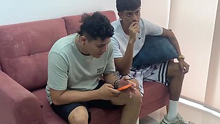 Horny guy fucks his best friend's hot latina stepsis whilst he's at the supermarket
