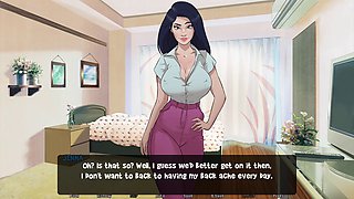 Animated mother getting aroused in naughty scenarios