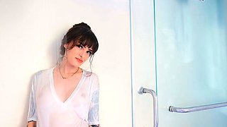 Wet T-Shirt Try-On Haul with a Stunning Tattooed Babe