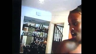 Lesbian Hairy Sluts Have a Black on Black Pussy Licking