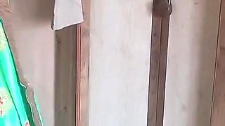 Indian Wife Getting Ready in Green Saree. Part 1