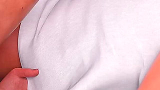 Thighjob and Footjob with MILF Stepmom -measuring My Cum #8 Animated Porn Gameplay