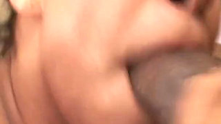 Young nasty ebony takes hard BBC blowbang with bukkake ending
