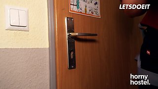 Regina Sparks gets her mouth and pussy stuffed by new guy in the hostel room - German Hd porn