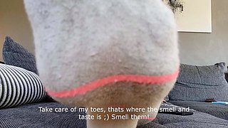 Hot blonde enjoys foot fetish sex