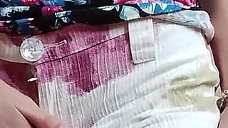 Skinny Schoolgirl Masturbates in Her Clothes in the Morning Before School