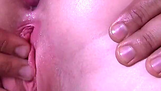 This blonde slut rides that throbbing black dick up her ass until it is left gaping