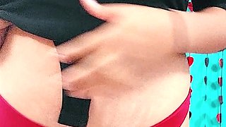 Sexy College Girl Records Herself Showing Her Boyfriend Her Red Thong