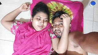 Beautiful New Married Wife Saree Romance