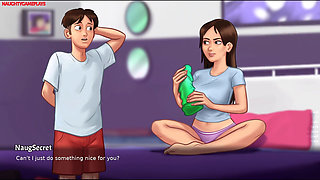 Deep Anal Masturbation Makes This Busty Pussy Drip Wet - Summertime Saga 3D Game
