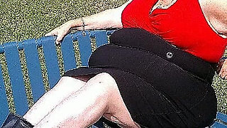 Sexy Nurse Vicki Walks in Park Flashing and Teasing You