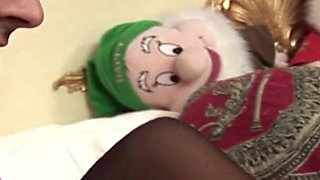 Brunette sluts with bouncy boobs fuck two friends in bed