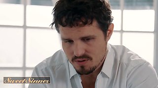 Sweet sinner - sexy dark haired bride spews with fantasy and tempts her massagist before the vows