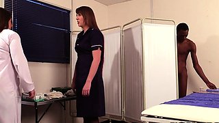 CFNM IR doctor and nurse suck in 3some