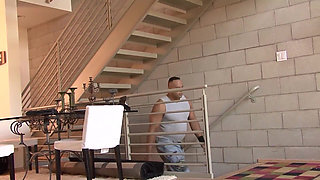 Pierced beauty gets oiled and slammed by BBC