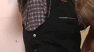 Blonde Tattoed Babe Takes Two Huge Cocks and Fuck Hard