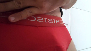 Sexy man has big bulge about to explode.!!