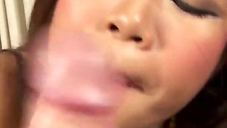 April A is a gorgeous Thai who turns on her friend's cock to get fucked
