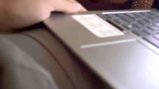 stepsister masturbates while working and ends up fucking before her husband arrives