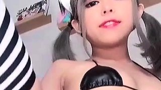 POV close up asian gf blowjob