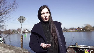 GERMAN SCOUT - First Time Anal Sex for small Tits Cougar Rina Helena at Pick Up Casting