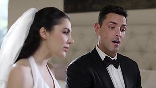 Brunette In A Wedding Dress Fucks Hot With A Friend Of The Groom With Ryan Driller And Valentina Nappi