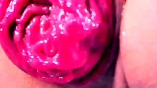 Blonde tight pussy babe solo toy fun in glamour masturbation