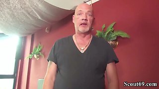 GERMAN SCOUT - 18YO LIA LOUISE THREESOME SEX SEX ORGY BY OLD AND YOUNG CUTIE MAN