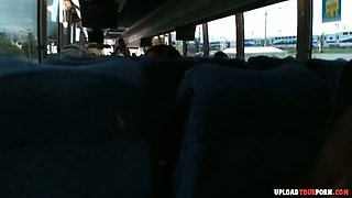 Horny Chick Sucking A Cock On The Bus