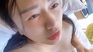 Cheating Asian Girl Squirts Before Husband Calls