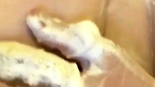 Bbwbootyful In shower soaping my huge boobs