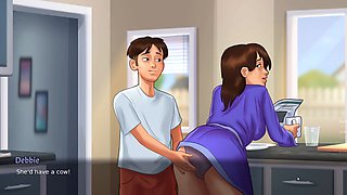 Stepmom can't hold back any longer, she needs to ride her stepson's big cock