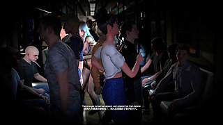 3D Horny Slut Babe Wearing Hot Bodystockings Got Fucked on the Bus