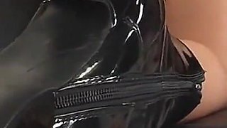 Threesome with a Slut with Firm Tits and Light Hair Who Has Her Pussy and Ass Stretched by a Monster Cock