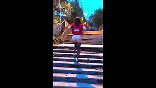 Hot MILF Za Za Plays with Chains Solo Outdoor in HD