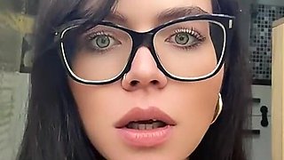 Selfie Video Smoking in Glasses