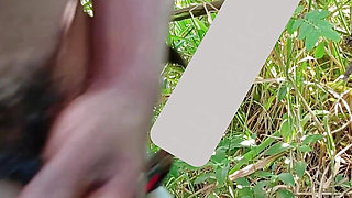 Black Guy with Big Dick Masturbating in the Woods - Lunatic Niga