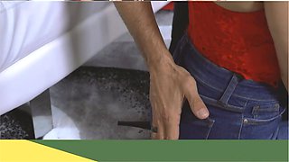 Sofie Marie & maya woulfe help step-dad & sonnie fail the no nut november challenge - familystrokes